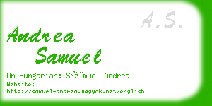 andrea samuel business card